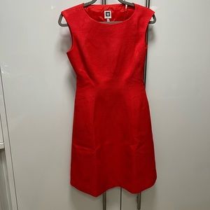 NWOT Anne Klein Dress Orange Flare with cool back zip Size 2